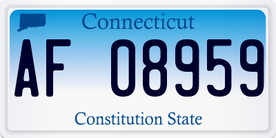 CT license plate AF08959