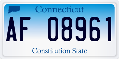 CT license plate AF08961