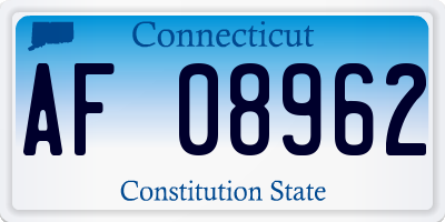 CT license plate AF08962