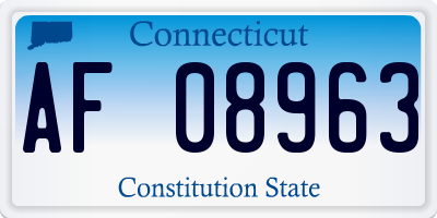 CT license plate AF08963