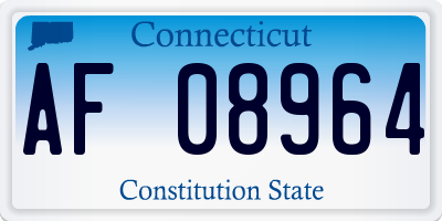 CT license plate AF08964