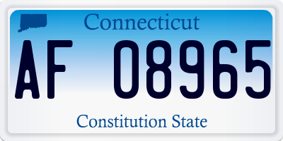 CT license plate AF08965