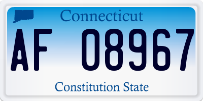 CT license plate AF08967