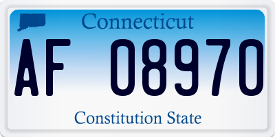CT license plate AF08970