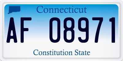 CT license plate AF08971