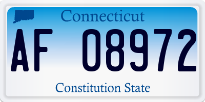 CT license plate AF08972