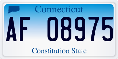 CT license plate AF08975