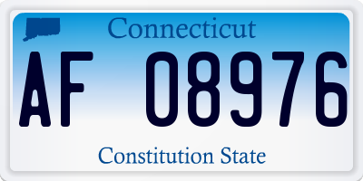 CT license plate AF08976
