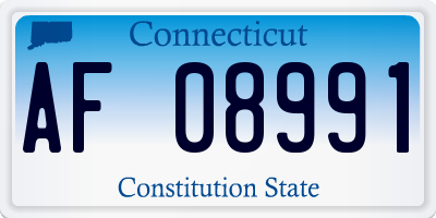 CT license plate AF08991