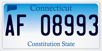 CT license plate AF08993