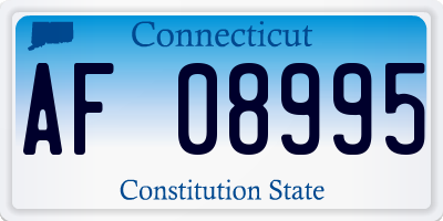 CT license plate AF08995