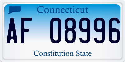 CT license plate AF08996