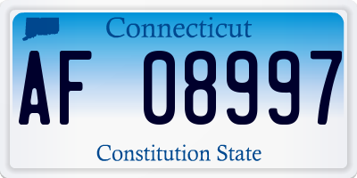 CT license plate AF08997