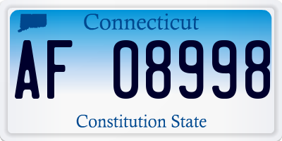CT license plate AF08998