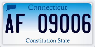 CT license plate AF09006