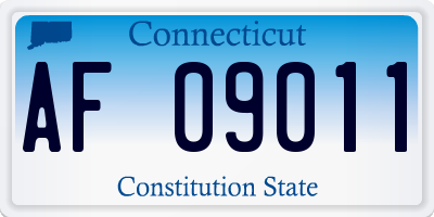CT license plate AF09011