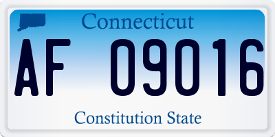 CT license plate AF09016