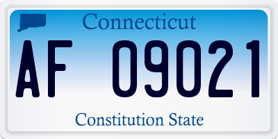 CT license plate AF09021