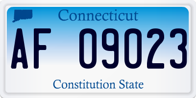 CT license plate AF09023