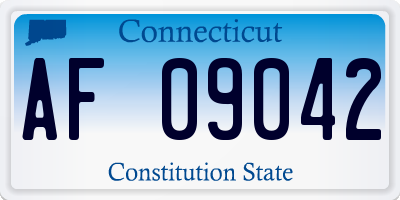 CT license plate AF09042