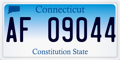 CT license plate AF09044