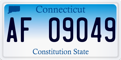 CT license plate AF09049