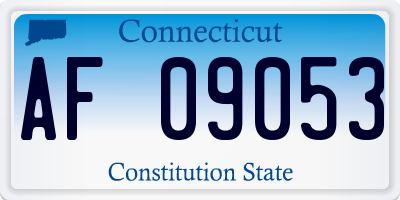CT license plate AF09053