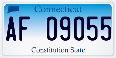 CT license plate AF09055