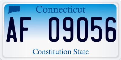CT license plate AF09056