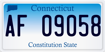 CT license plate AF09058