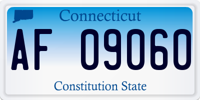 CT license plate AF09060