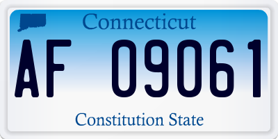 CT license plate AF09061