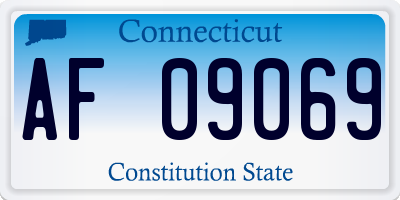 CT license plate AF09069