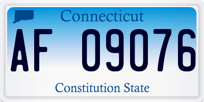CT license plate AF09076