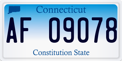 CT license plate AF09078