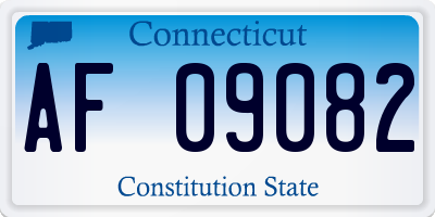 CT license plate AF09082