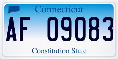 CT license plate AF09083