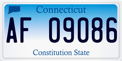 CT license plate AF09086