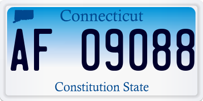 CT license plate AF09088