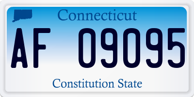 CT license plate AF09095