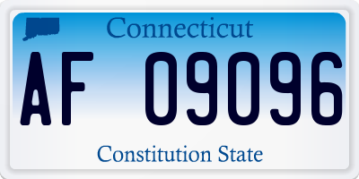 CT license plate AF09096