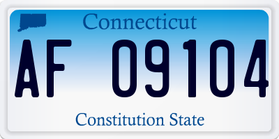 CT license plate AF09104