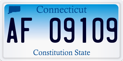 CT license plate AF09109