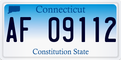 CT license plate AF09112