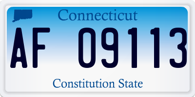CT license plate AF09113