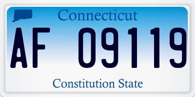 CT license plate AF09119
