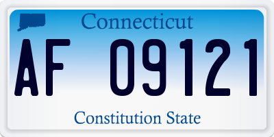 CT license plate AF09121