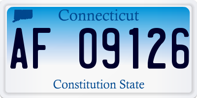 CT license plate AF09126