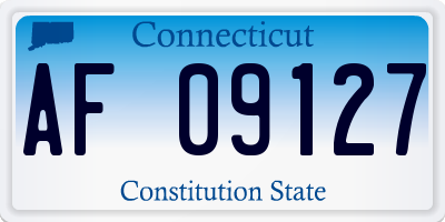 CT license plate AF09127