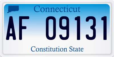 CT license plate AF09131